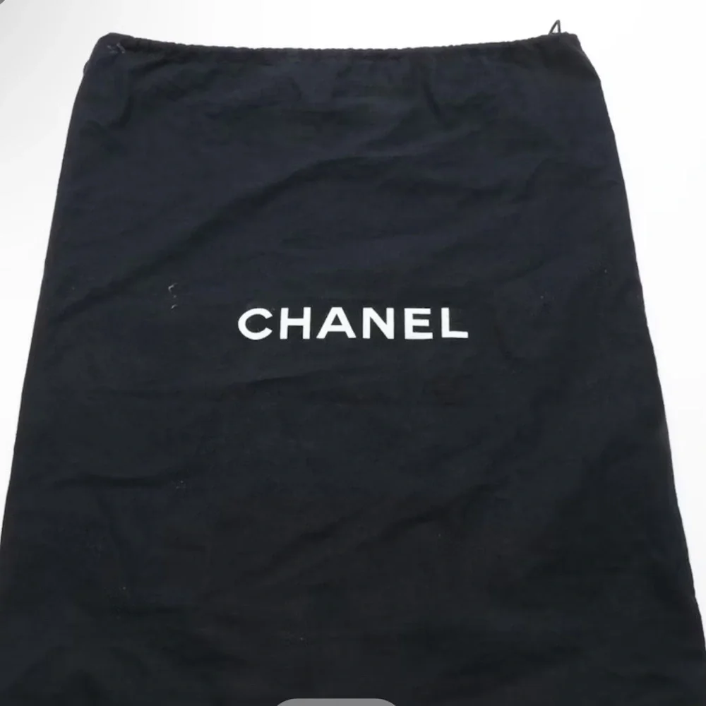 Chanel classic flap square vintage bag with cards and dust bag
